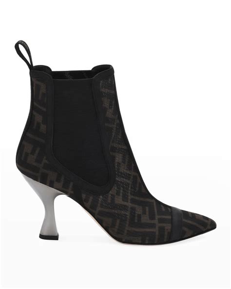 Fendi FF Mesh Gored Booties 